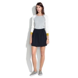 Madewell mid length black skirt